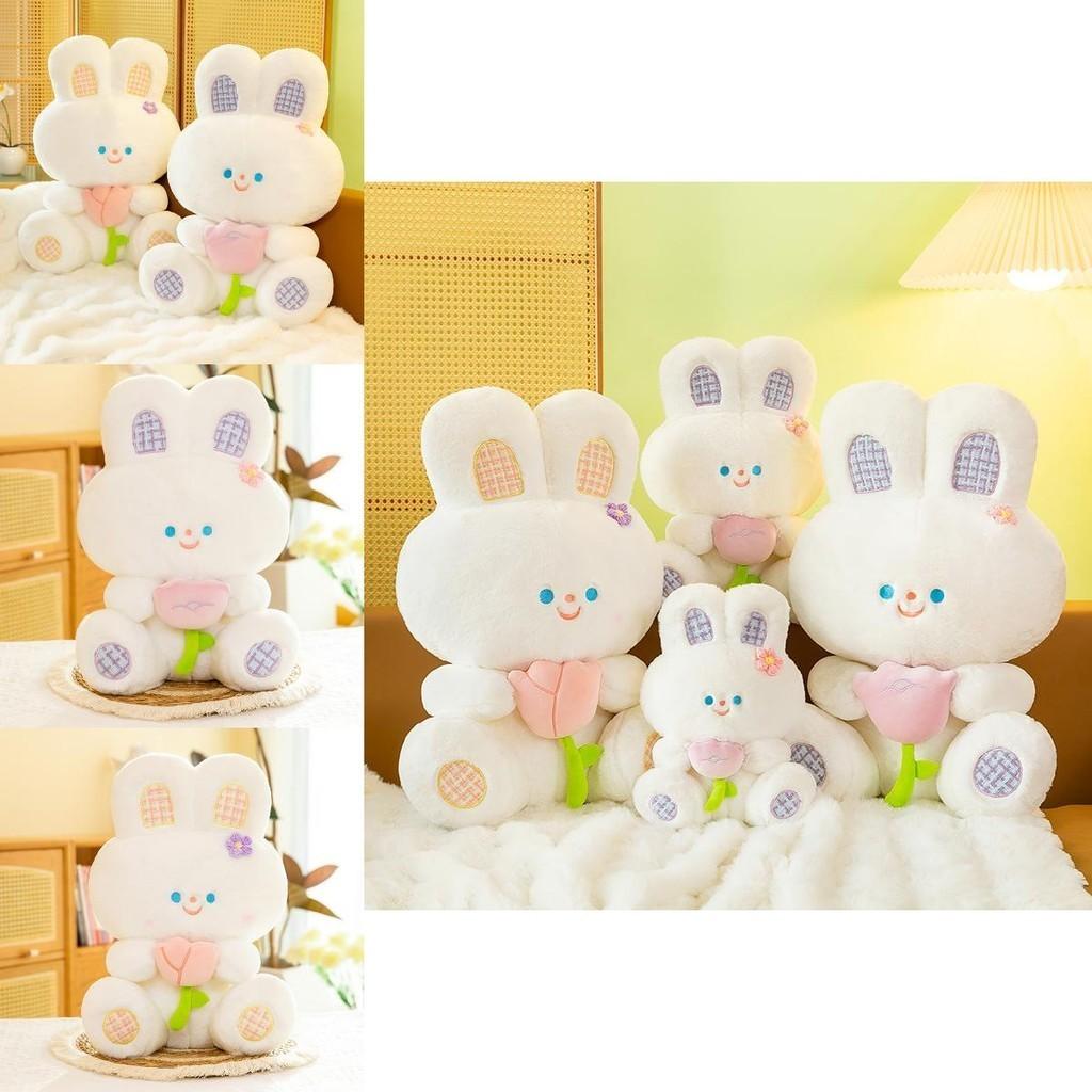 Adorable Tulip Bunny Plush Toy Cuddly Stuffed Animal For Girls Birthday Gift