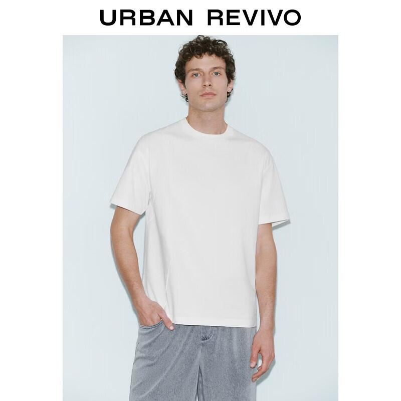 

UR2026 Men s Pleated Hem Crew Neck T-Shirt M