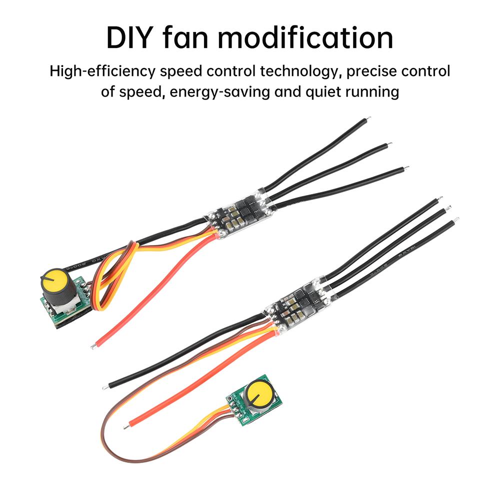 DC 7-26V Three-phase Brushless Motor Driver DC Motor Drive Board Speed Controller Regulator with Potentiometer for LiPo 2-6S