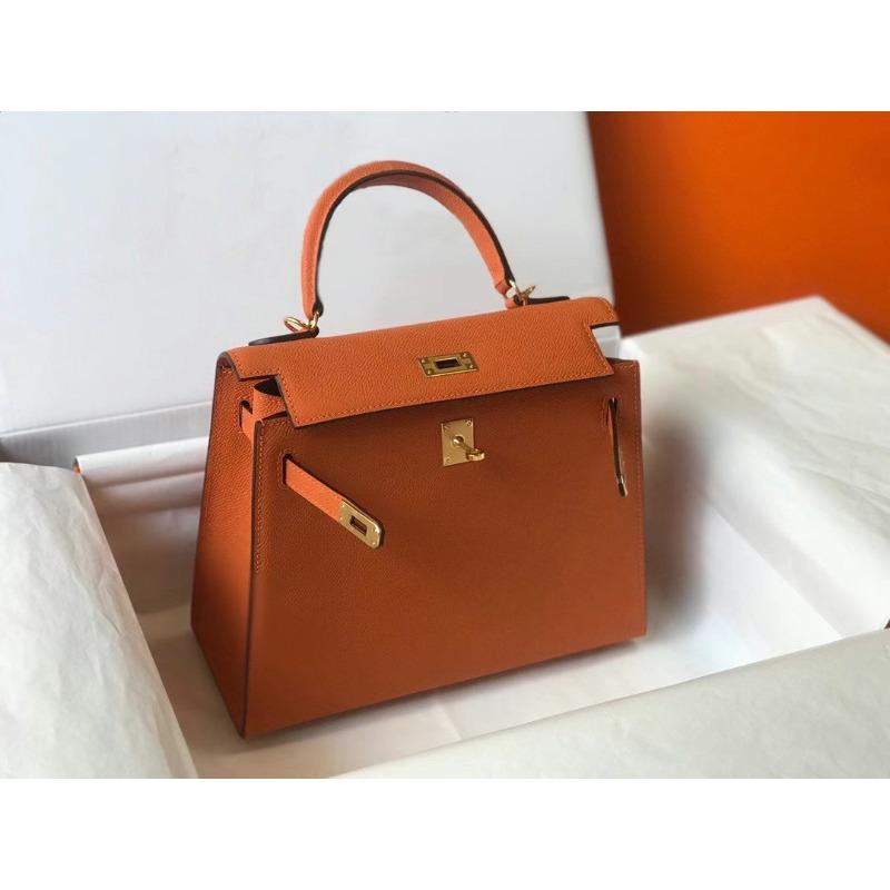 Halbhandgefertigt Leder KL Tasche zweite Generation Palmenmuster tragbar Schulter Umhängetasche Damen Pendeln 25cm leichter Luxus