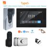 WIFI TUYA 4-Wired 7-Inch Touch Screen 1080P HD IP65 Waterproof PIR Motion Detection Night Vision Smart Intercom Video Door Phone