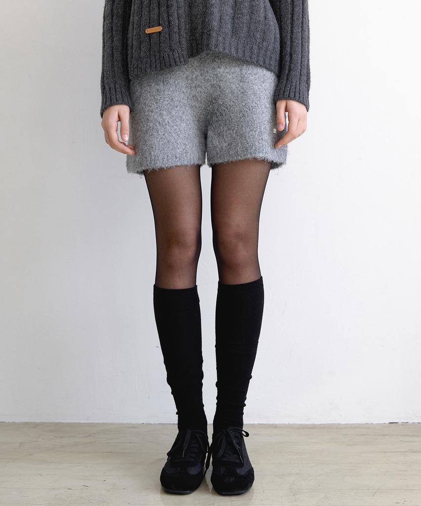 LAMINEZ Soft Knit Shorts - Gray