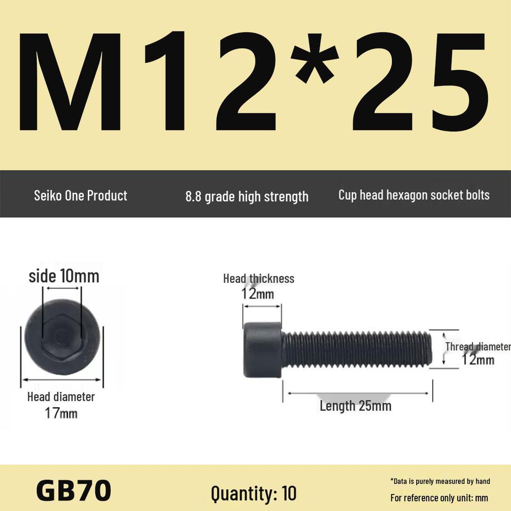 8.8 High-Strength Socket Head Cap Screw Bolt (M4-M16)