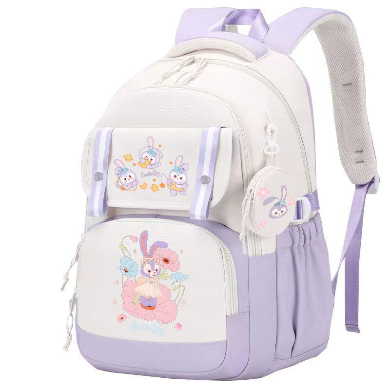 Campus Versatile Student School Bag Sweet Small Fresh Printed Backpack Macaron Color