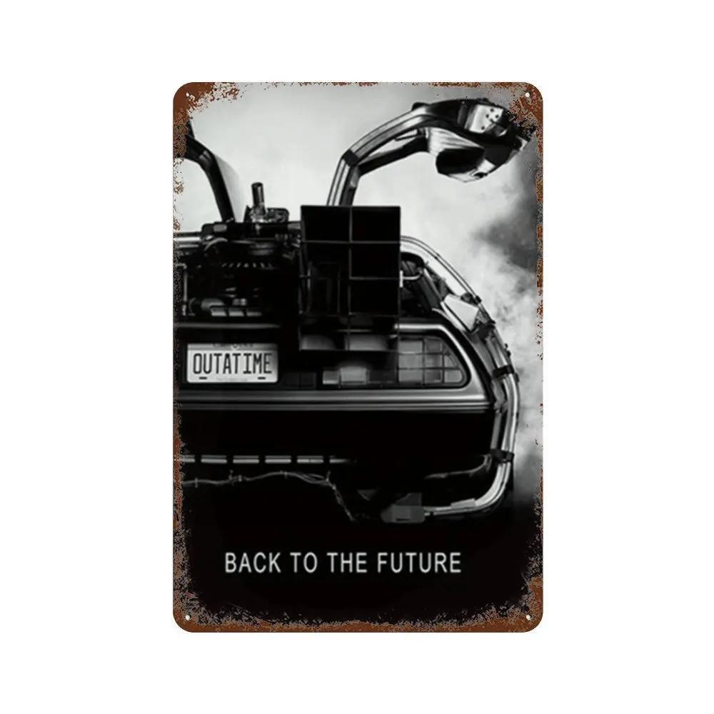 Zurück in die Zukunft Alte Filme Retro Metallschilder Posterwände Bars Clubs Männerhöhlen Garagen Cafés Kunst Wanddekorationen