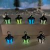 Glow-in-the-Dark Miniature Lamp Miniature Landscape Ornament Multicolored Glowing Lamp Decorative Creative Resin Craft Snow Tree Christmas Ornament