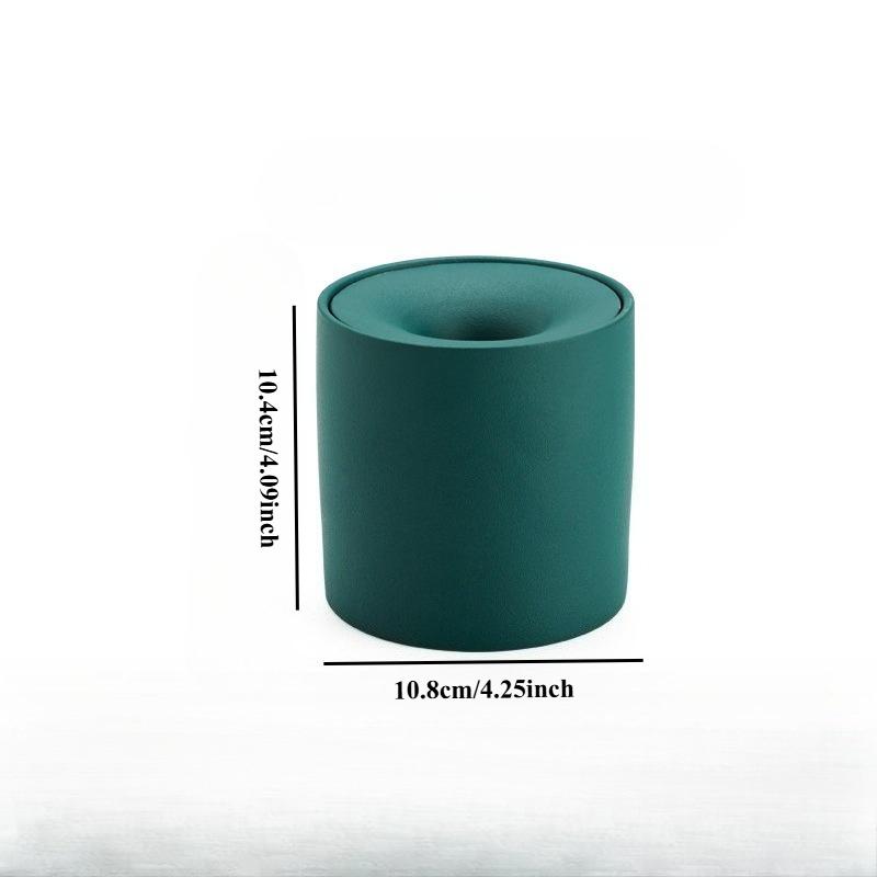 Ceramic Frosted Touch Covered Ashtray, Living Room Coffee Table Decoration, and Ash Resistant Portable Ashtray