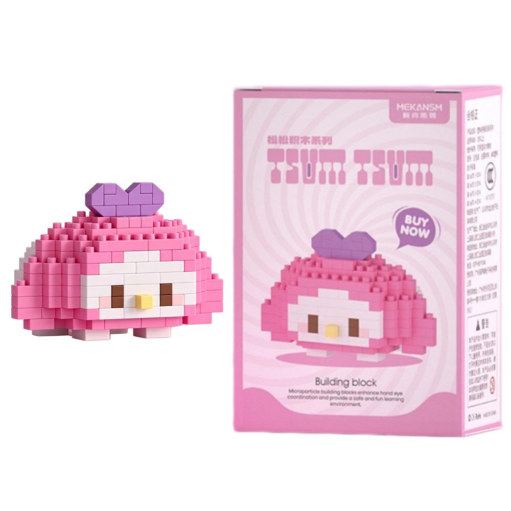 99 style Hello Kitty Building Blocks Cartoon Figures Kuromi Bricks My Melody Children's Assembly Toys Cinnamoroll Gift