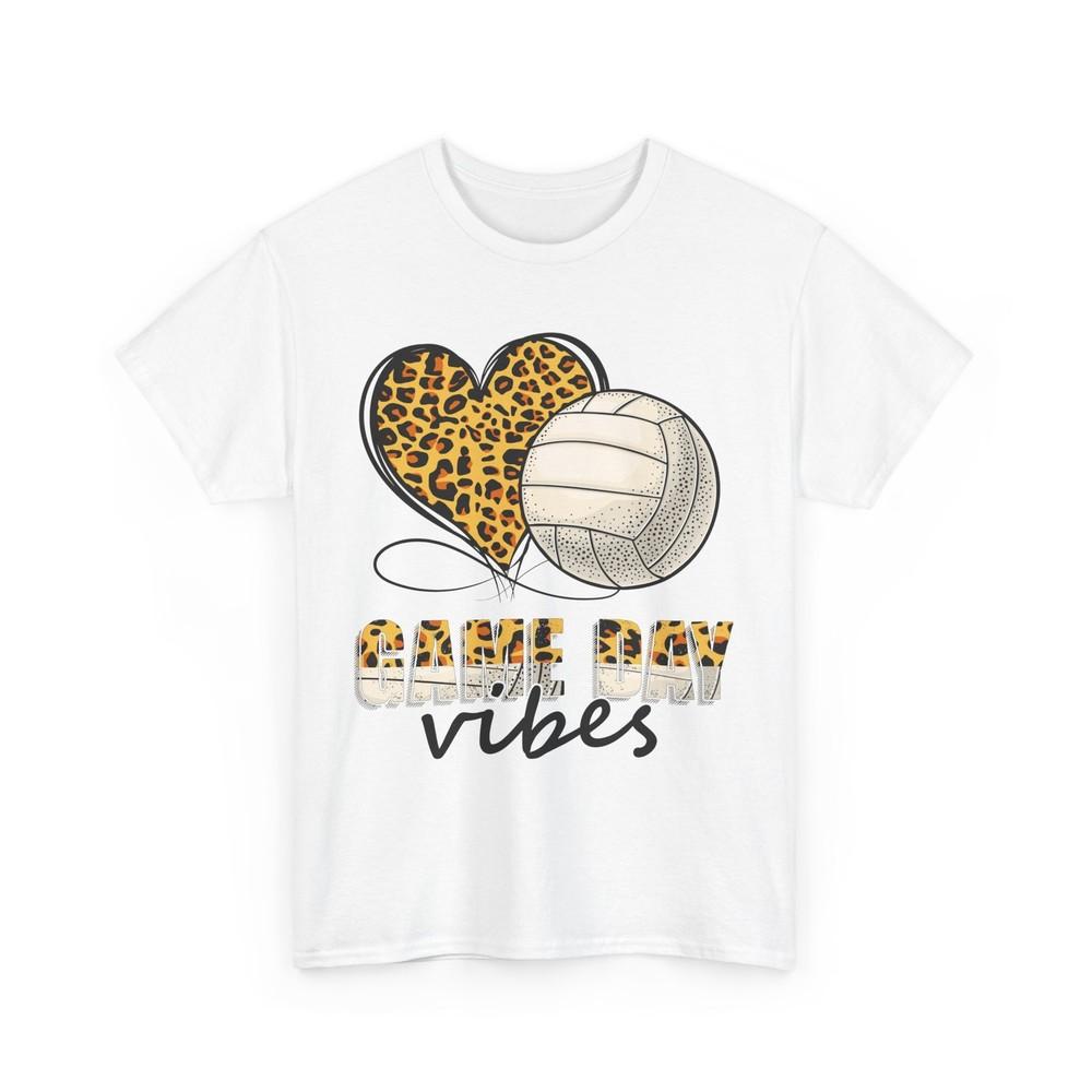 Volleyball Shirt, Sports Volleyball Lovers Game Day Vibes Leopard Shirt