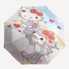 1pc Hello Kitty & Catty Chan Automatic Folding Umbrella - Portable 3-Fold Design with Iron Frame - Outdoor - Ideal Gift for Fans, Travelers, Daily Use