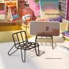Moderne Zwarte Metalen Tablet- en Telefoonhouder - Stoelstijl, Horizontale/Verticale Plaatsing