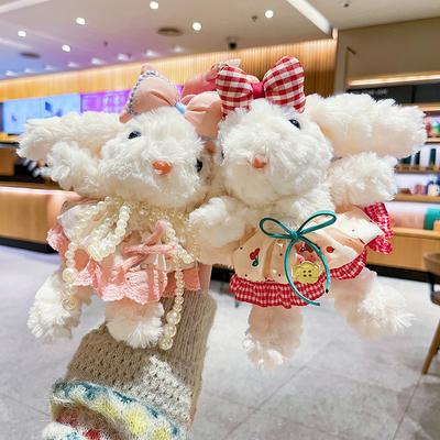 Kreatywna Kreskówkowa Pluszowa Sukienka Księżniczki Królik Długouchy Kobieta Urocza Królicza Dziewczynka Wisiorek Torebka w Kształcie Serca