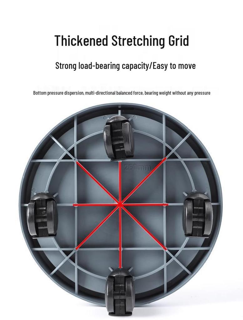 Gehärtetes Harz Mobiler Blumentopf-Untersetzer mit Universal-Lenkrollen und Wasserauffang.
