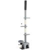 Floor-to-Ceiling Cat Tree, Height-Adjustable 225-255 Cm, Multiple Levels, Plush Covering, Grey