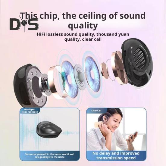 Mini Size Wireless Earphone Noise Reduction Ergonomic Design Ultralight Easy Connect Bluetooth-compatible In-ear Earbuds
