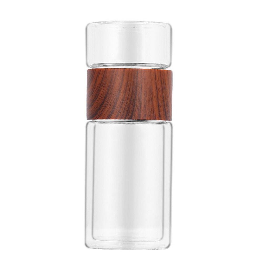 200ml Tea Water Separation Double Wall Creative Glass Leak Proof Vacuum Flask Tumbler Water Bottle Thermos Cup