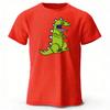 Angry Dinosaur Cotton T-shirt for Men Loose Large Breathable Sports Short Sleeves Summer Trendy Street