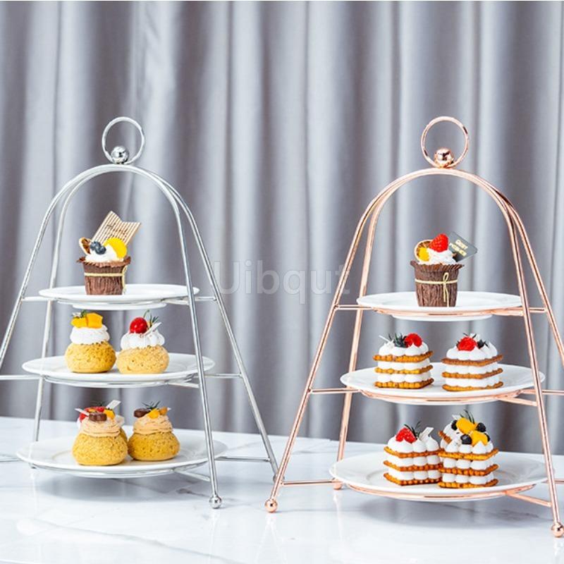 Stainless Steel Creative 3 Layer Afternoon Tea Snack Tea Desserts Break Display Show Stand Pastry Cake Rack Dessert Tableware