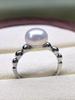Zhuji Freshwater Pearl Women's Ring - Single Natural Pearl, High Luster, Elegant Handcrafted Jewelry.