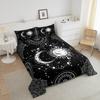 Sun and Moon Bedding Set Constellation Galaxy Comforter for Kids Boys Girls Teens Psychedelic Boho Mandala Comforter Breathable Celestial Du
