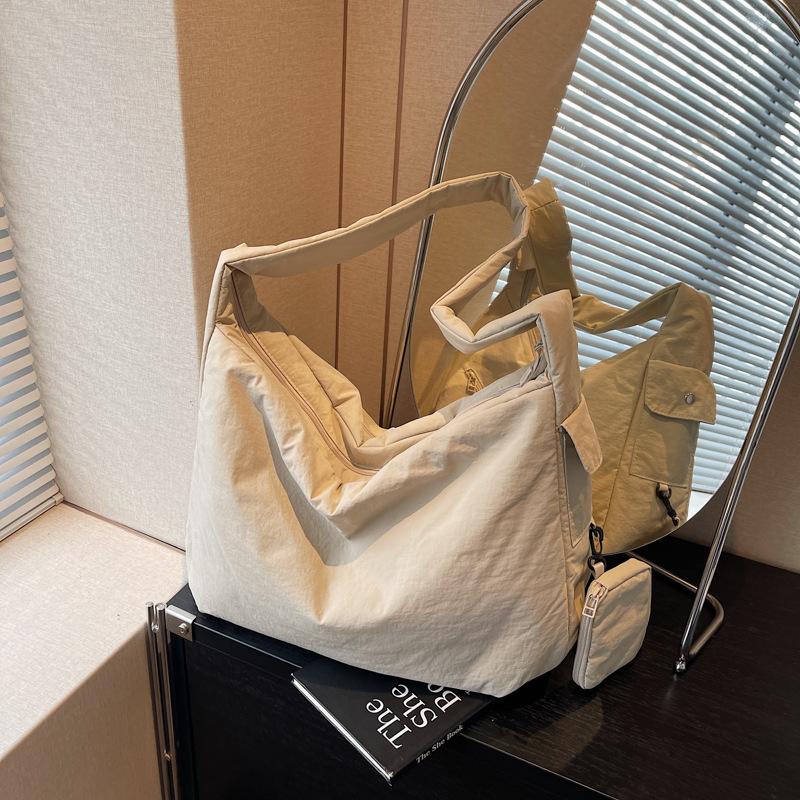 Canvas Bag Lazy Wind 2025 New Large-capacity Bag Women's Casual Shoulder Messenger Bag Class Tote Bag