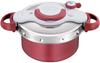 Minute Duo Pressure Cooker for Induction and Gas Easy Fluoropolymer Silver and P4704231 T-fal "Clipso Rouge" 4.2L 2-4 People, Compatible, Open/Close,