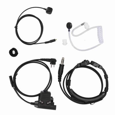 Kehlkopfmikrofon Ohrhörer 7,1 mm Stecker mit Finger-PTT Tragbar für MOTOROLA GP88 GP300 GP3688 DEP450 EP450