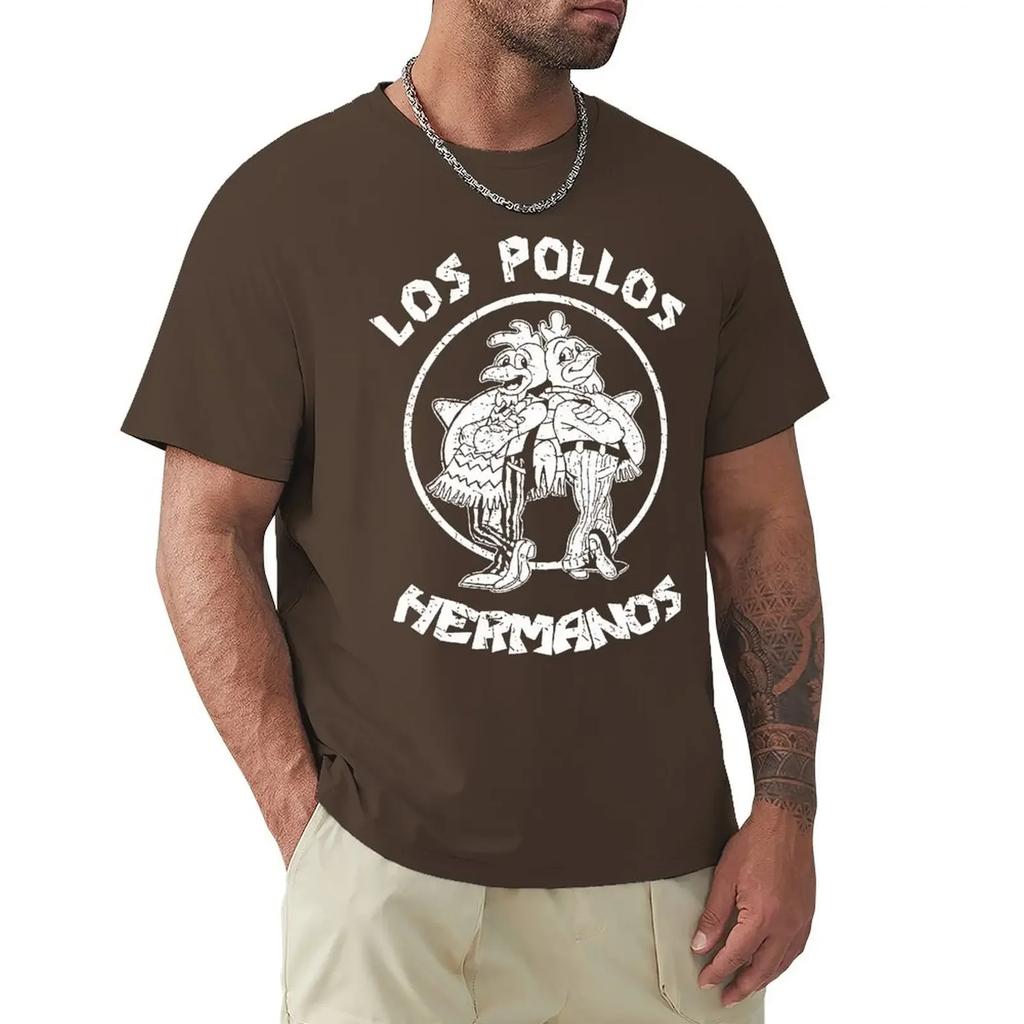 TV Series Breaking Bad Los Pollos Hermanos T-shirts Fashion Funny Chicken Brothers Men Cotton High Quality T-shirt Streetwear