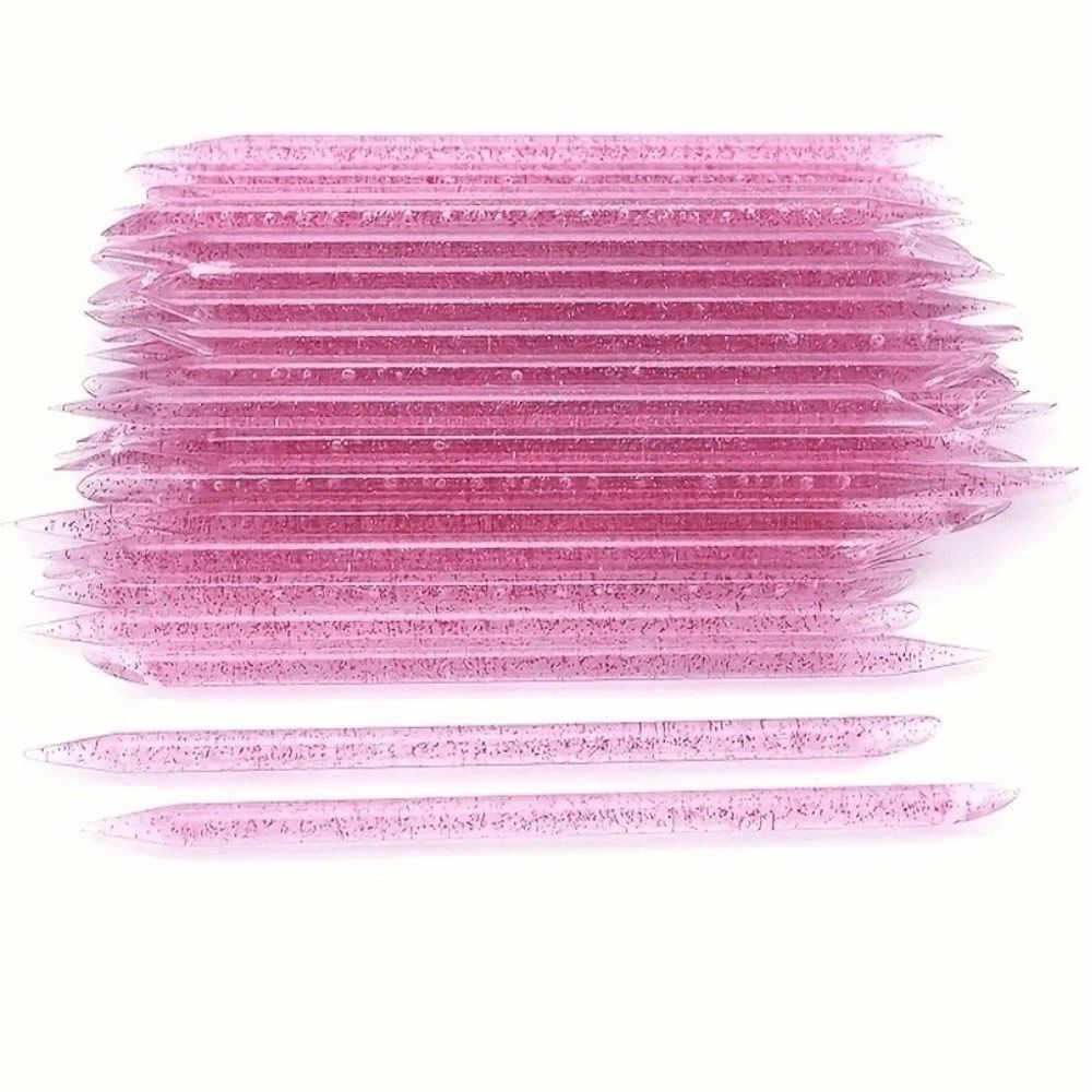 50/100Pcs Reusable Double Head Nail Art Tool Crystal Material Cuticle Remover Tool  Nail Art
