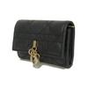 Used 10656 Glycine Wallet S0966ONMJ_M900 7941 Current Logo Charm Coin Purse Card Case Cannage Black Women's from Japan