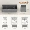 84L Corduroy Storage Ottoman - Grey