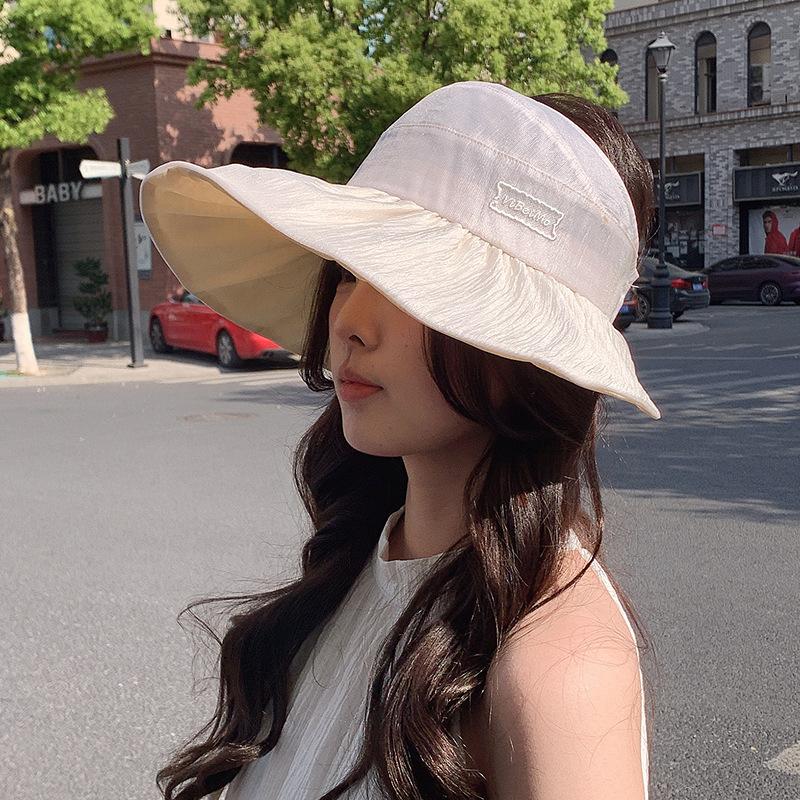 Women's Sun Protection Empty Top Hat Summer Without Top Breathable Sun Hat Outdoor UV Protection Hat