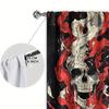 2ks Záves s potlačou Ghost Rider na Halloweensku domácu dekoráciu - Okenná dekorácia s tunelom na tyč do spálne, kancelárie, kuchyne