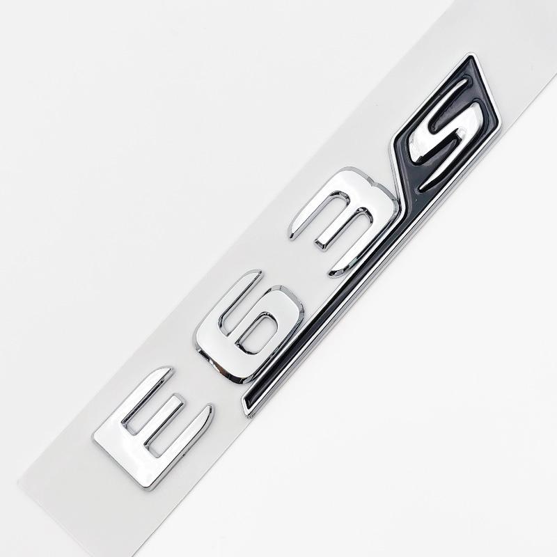 CWDRF1 3D ABS Chrome Black E63 Mercedes Benz S Logo E63S Badge Letter Sticker E63S Accessory Car Trunk Badge