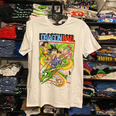 Dragon Ball Z Grafikdruck Weißes T-Shirt NWT Größe Medium und Large Sommer Neu Herren- und Damen-Anime-Streetwear