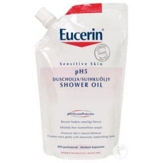 Gel nettoyant - EUCERIN - Ph5 éco recharge huile de douche - Peaux très sèches - Sensibles