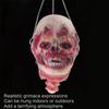 Cabeza de Muerto Colgante con Cadena Accesorios de Cabeza de Halloween Parte del Cuerpo de Muerto Sangrienta Aterradora Accesorios de Cabeza Cortada Colgantes