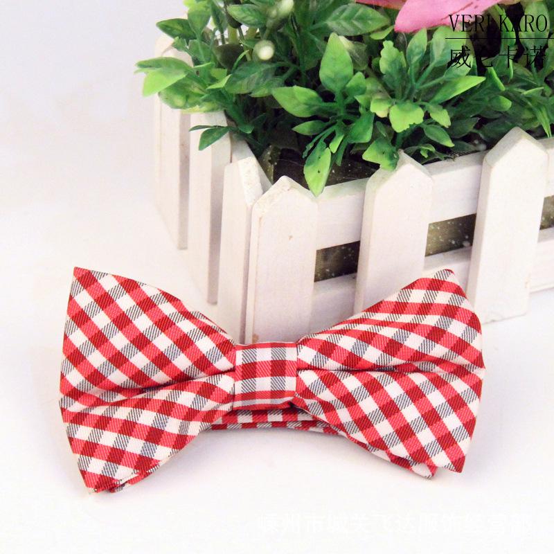 Wielokolorowa żakardowa w 100% bawełniana muszka biznesowa i casualowa