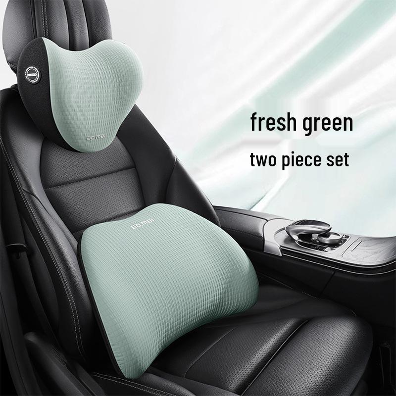 Polo Golf Bora Car Lumbar Support & Neck Pillow - Premium Memory Foam Massage Headrest