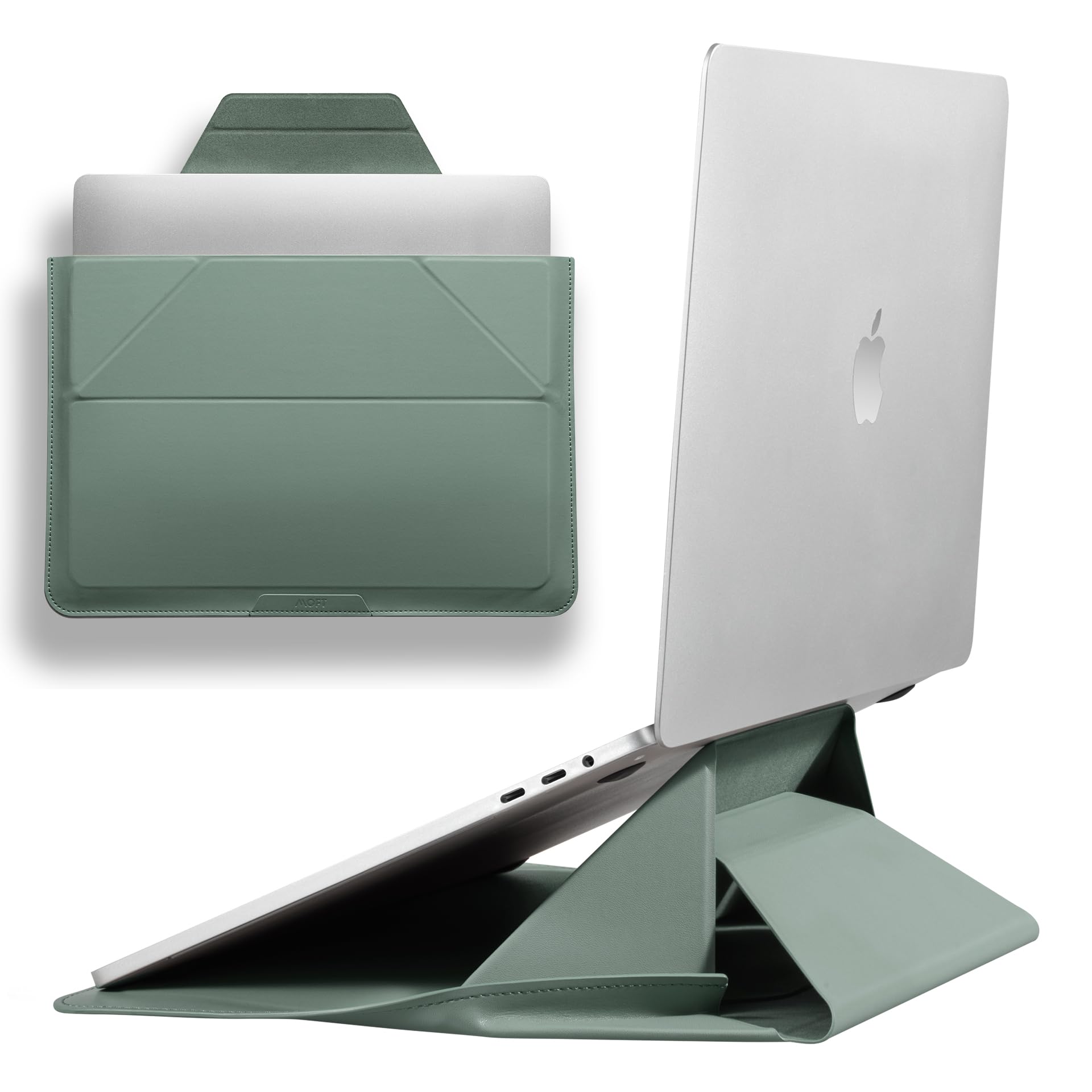 

MOFT Чохол для ноутбука, сумісний з MacBook, Колір: Копчений бірюзовий, Водовідштовхувальний, Водонепроникний, Багатофункціональний, Підставка, для Air/MacBook Pro/iPad/Ноутбука,