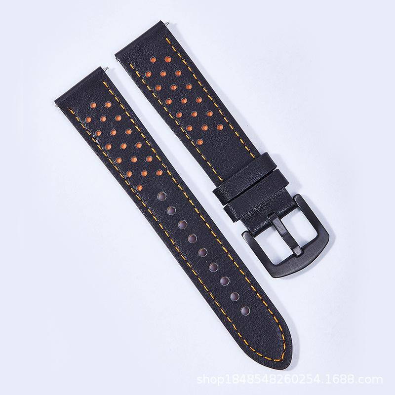 Suitable For Samsung Watch Galaxy /5/6 Generation Leather Strap Huawei Gt20/22Mm Hole Strap