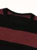 Men's Retro Wool Knitwear: Color Block Striped, Round Neck, Soft & Cozy, Loose Fit, Autumn/Winter Edition.