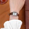 Classic Vintage Small Square Simple Advanced Student Leather Watch Ladies Exquisite Versatile