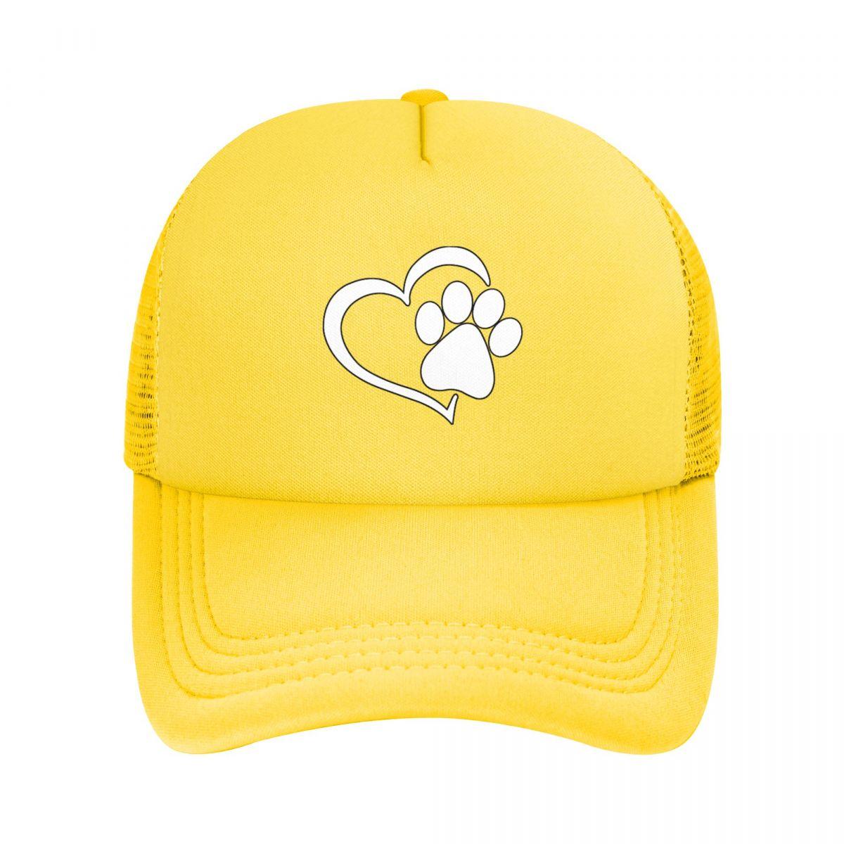 

Бейсбольная кепка с принтом лапы Love для женщин унисекс, шляпа дальнобойщика Snapback, регулируемая сетчатая кепка унисекс для рыбалки Adjustable