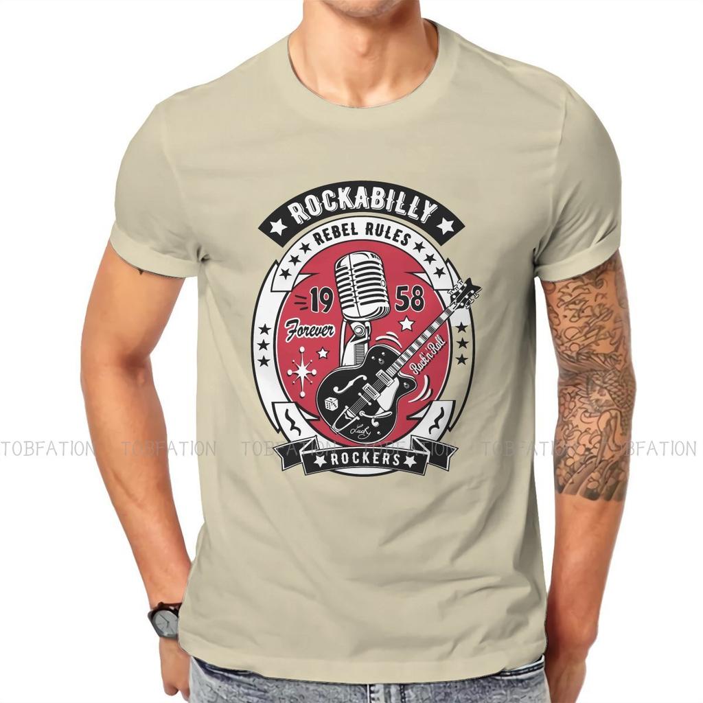 ZX Rock 50s Rockabilly Music 1958 Rock and Roll Vintage Rocker 60s 70s Guitar Tshirt Summer Mens Clothes Cotton Harajuku T Shirt