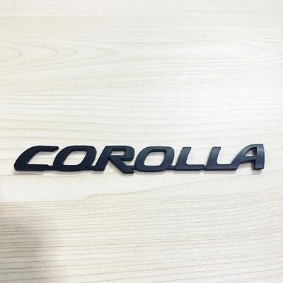 1Pc 3D Glossy Black Silver Letters For Corolla Trunk Emblem Badge Stickers Car Accessories Modified Car Sticker