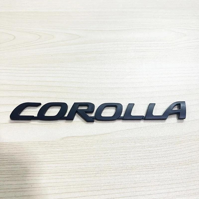 

1Pc 3D Glossy Black Silver Letters For Toyota Corolla Trunk Emblem Badge Stickers Car Accessories Modified Car Sticker