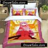 Anime Girl Lonely Rock Art Print Three Piece Bedding Set Article Children Or Adults For Beds Quilt Covers Pillowcases Bedding741