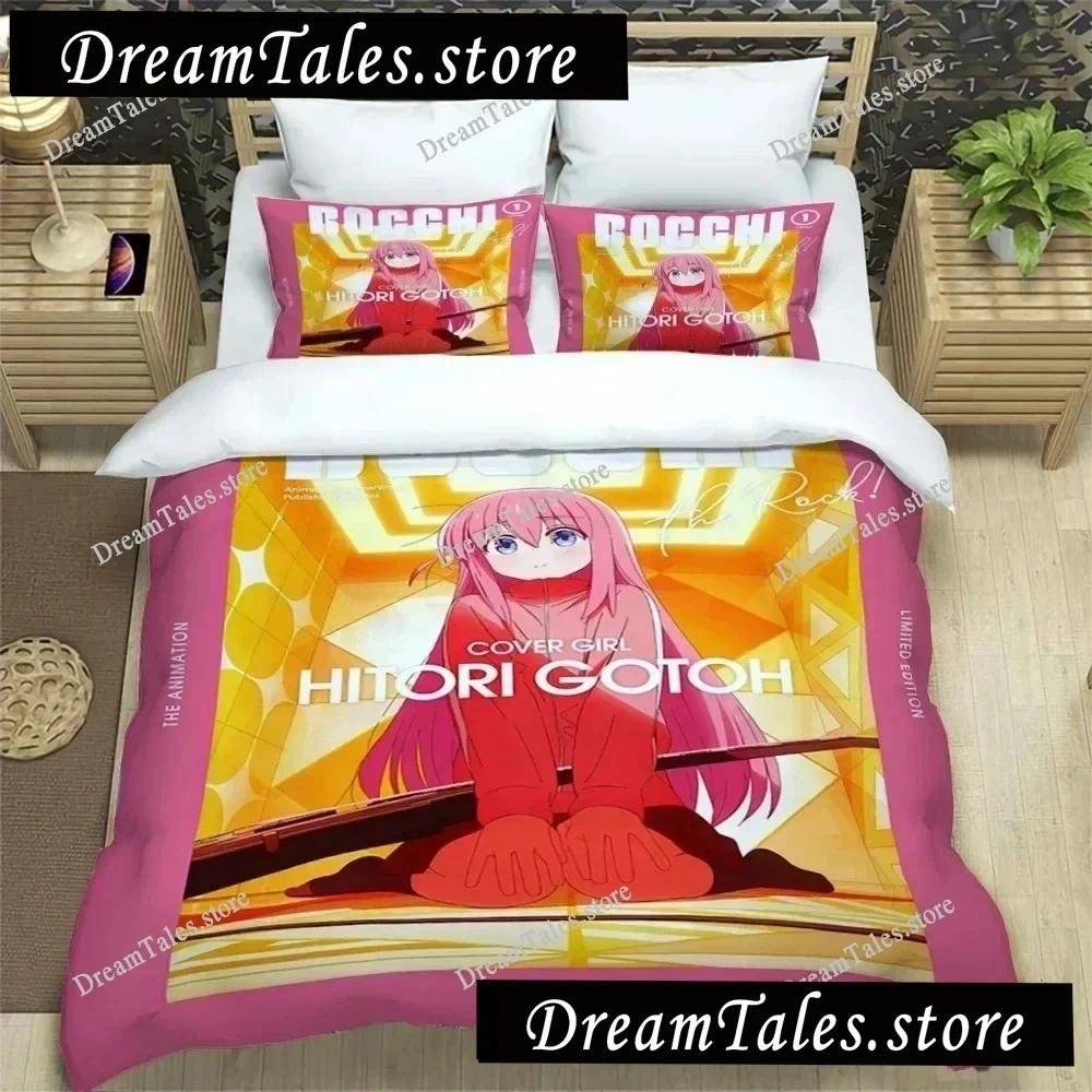 Anime Girl Lonely Rock Art Print Three Piece Bedding Set Article Children Or Adults For Beds Quilt Covers Pillowcases Bedding741