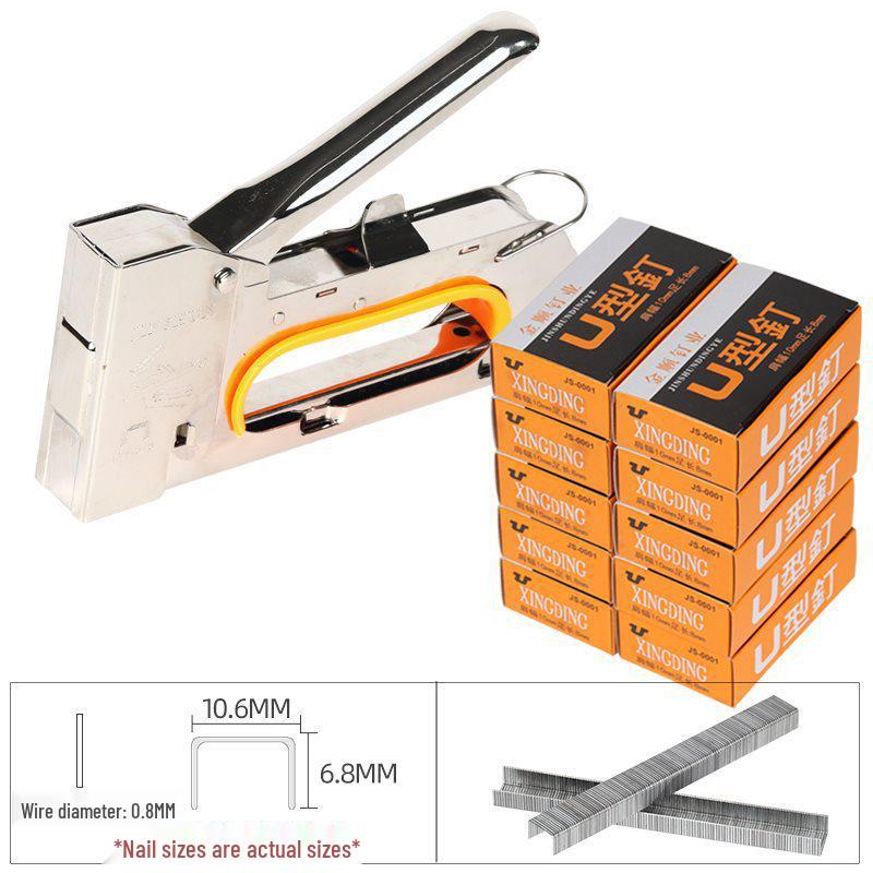 Manual U-Type Nail Gun for Spray Painting, Upholstery, and Canvas - Model 1008F